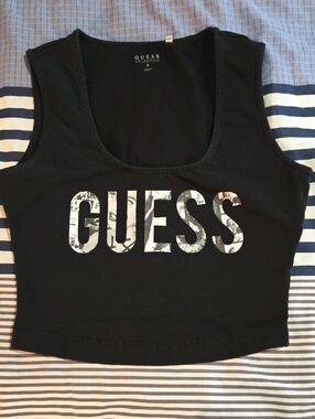 Vintage Guess Black Cropped Top
